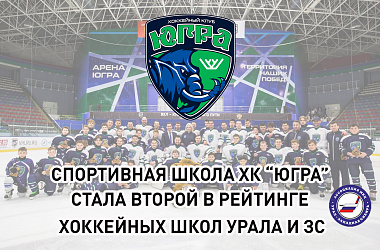 ДЮСШ ХК «Югра» стала второй в рейтинге спортивных школ Урала